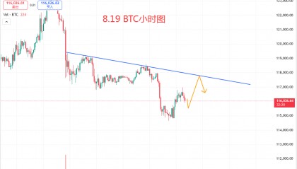 8.19 BTC就处于顶部结构中,注意价格二次测试行为