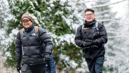 金华:北山降瑞雪 美景引客来
